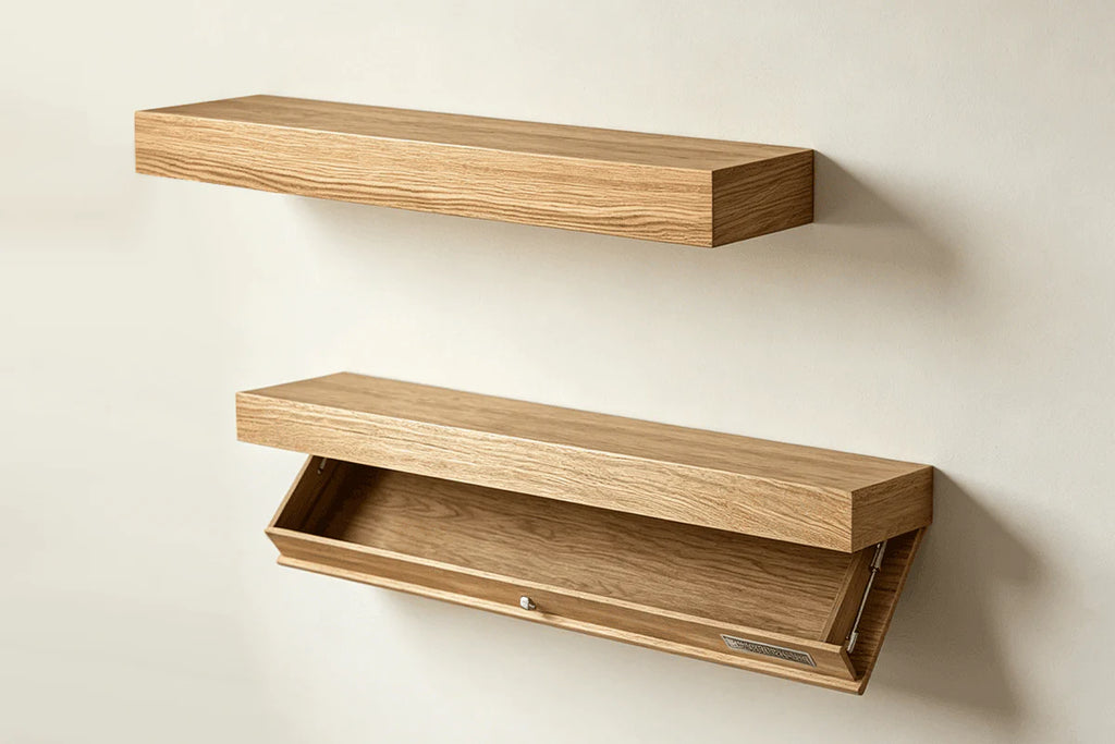 Luxury Floating Wall Shelf with Secret Compartment | 10inch