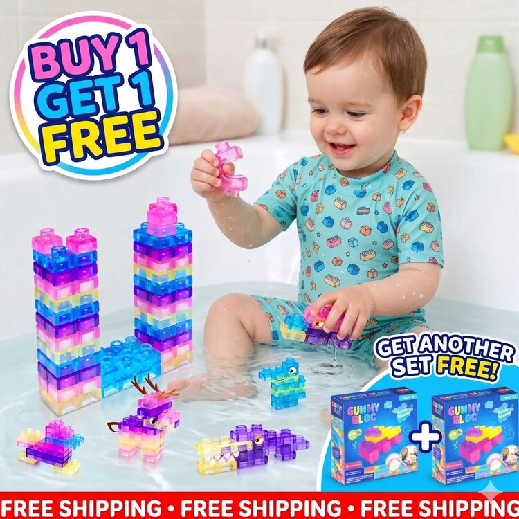 Jelly Block - 40 PCS Sensory Soft Building Blocks | Buy 1 Get 1 FREE