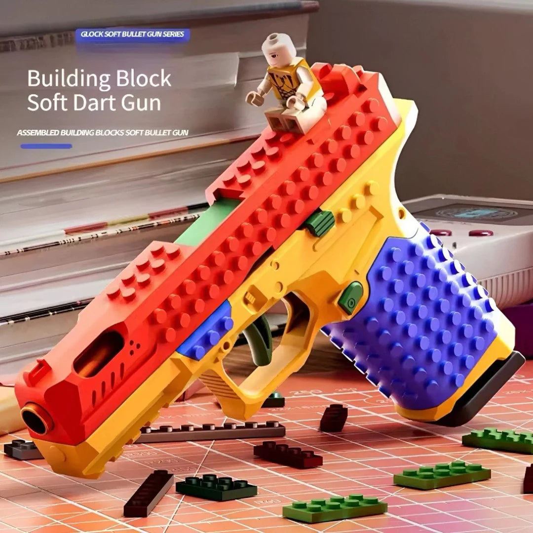 Building Block Shell-Ejecting Toy Gun | Soft Bullets