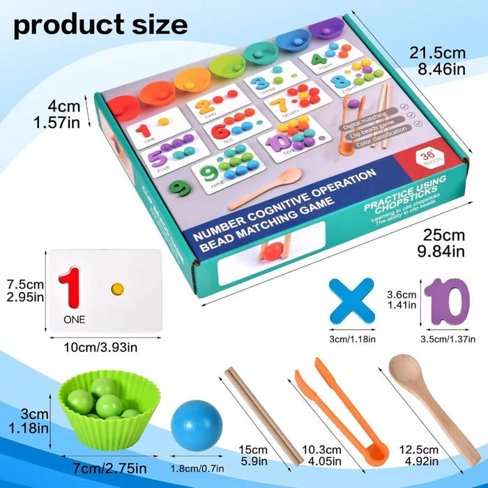 Color Bead Match Count Set | Playful Learning