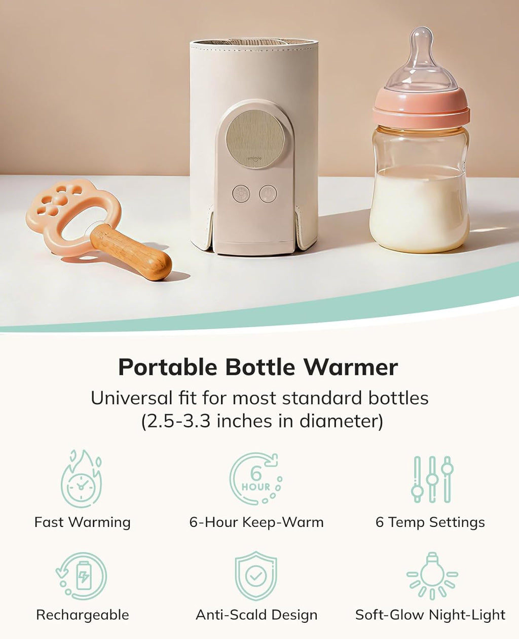 Portable Bottle Warmer for Travel | Safe & Easy To Clean