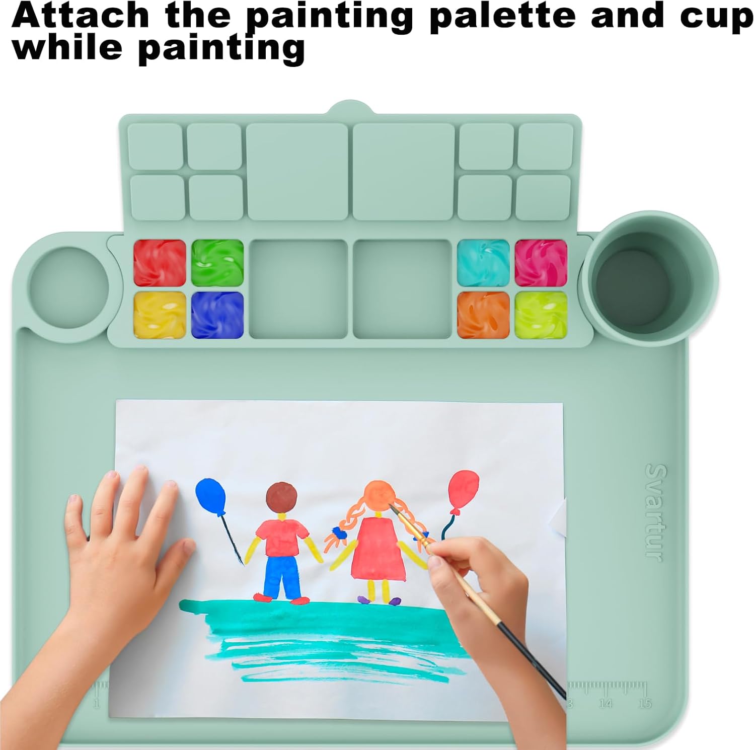 Amazing Painting Station - With Brush Rinser & 20 Pcs Brush Set
