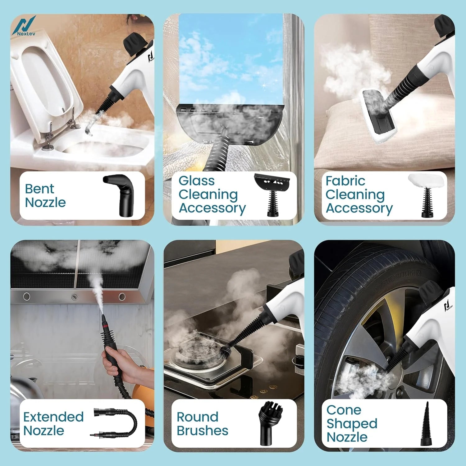 All in One Steam Cleaner | With Accessories | Multi Surface Cleaner