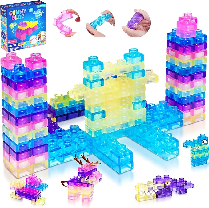 Jelly Block - 40 PCS Sensory Soft Building Blocks | Buy 1 Get 1 FREE