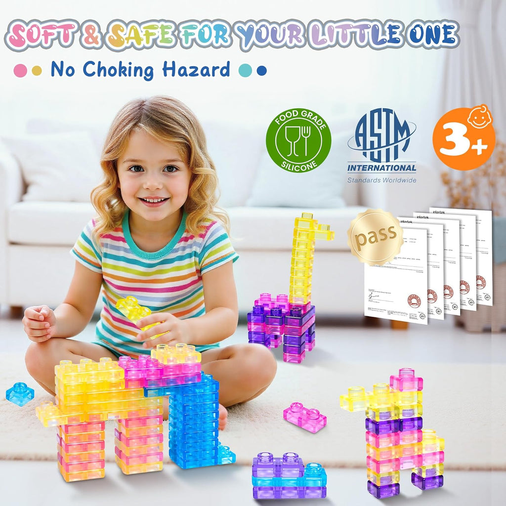 Jelly Block - 40 PCS Sensory Soft Building Blocks | Buy 1 Get 1 FREE