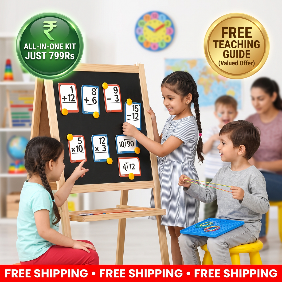 Interactive Math Practice Kit | Set of 332 Pcs