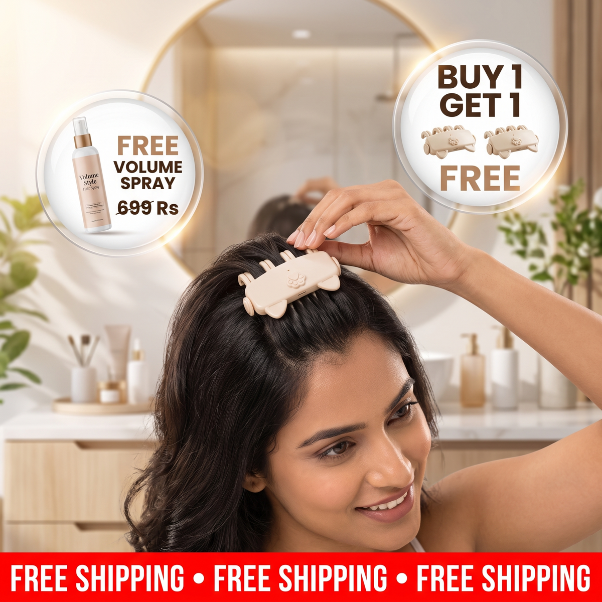 Cordless Heated Hair Volumizer | FREE Volume Hair Spray