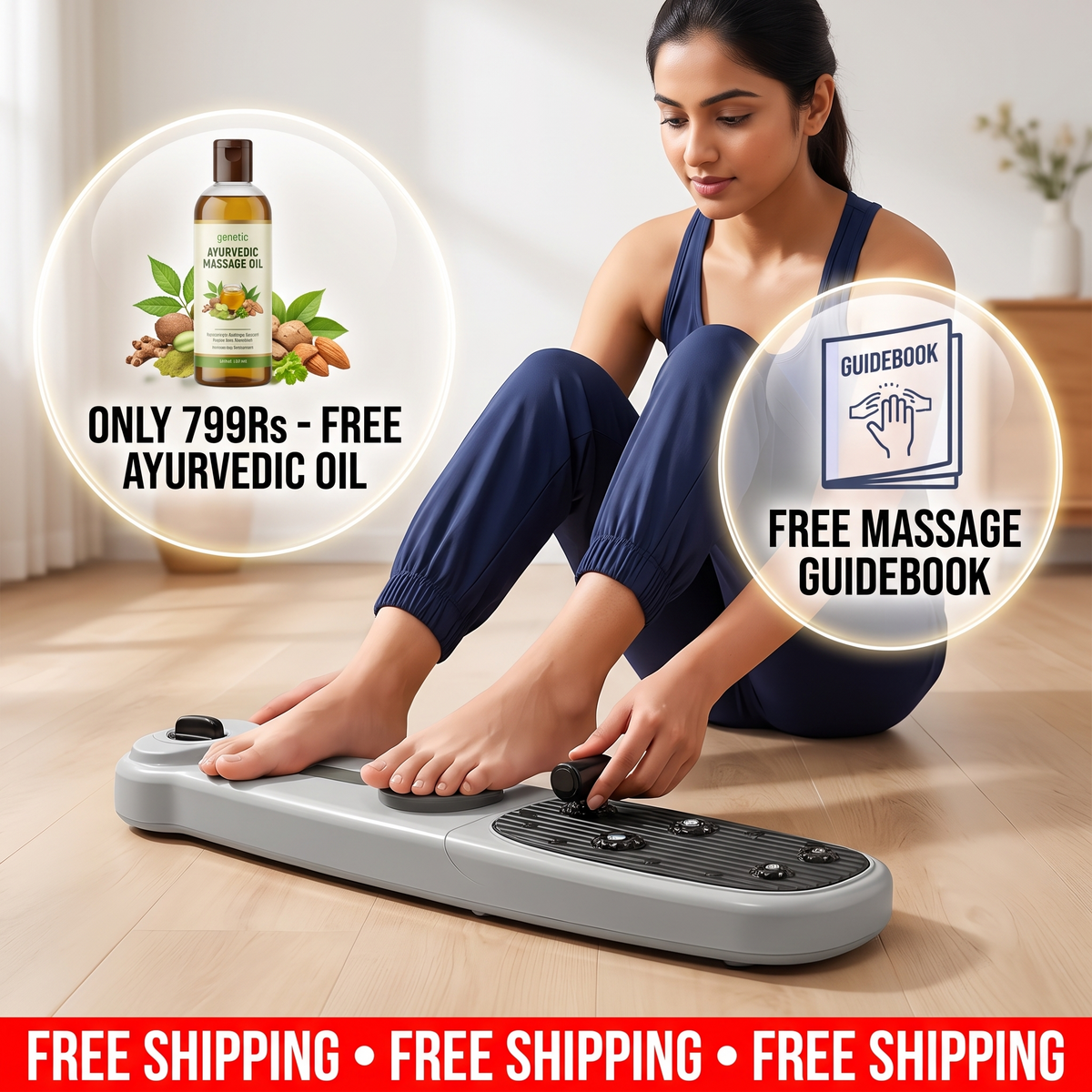 Magnetic Foot Arch Training Board | Fast Pain Relief | FREE Ayurvedic Pain-Relief Oil