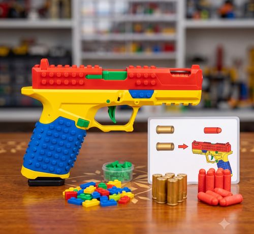 Building Block Shell-Ejecting Toy Gun | Soft Bullets