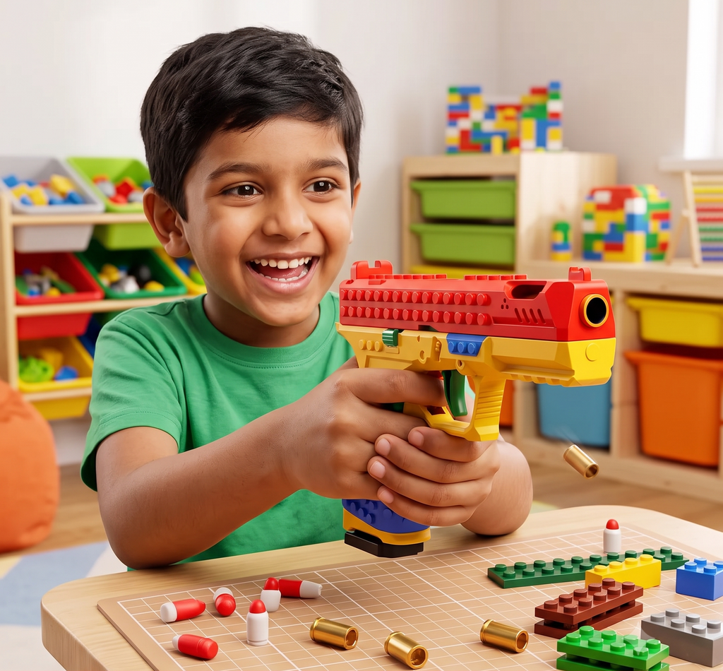 Building Block Shell-Ejecting Toy Gun | Soft Bullets