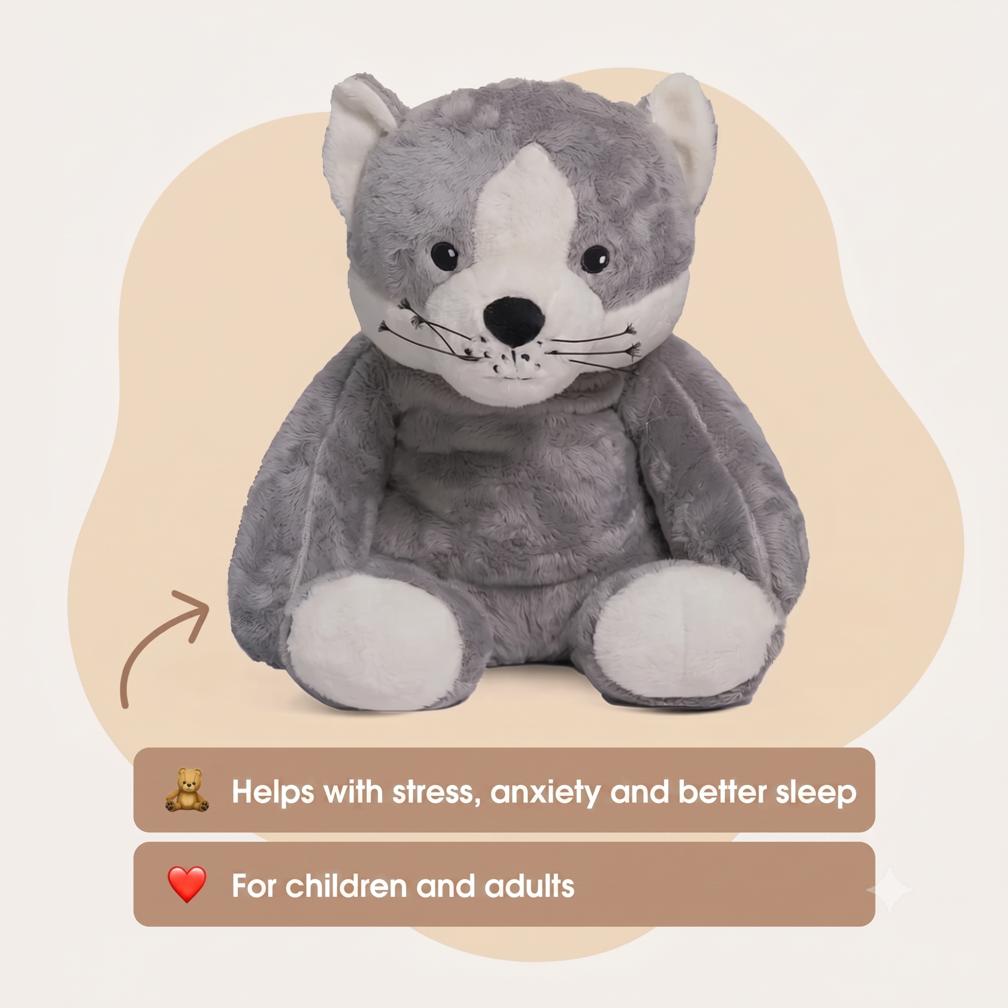 Weighted Plush Toy Companion | Hugs Back