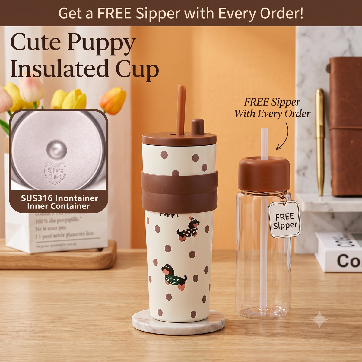 Aesthetic Pintresty Tumbler | With FREE Sipper