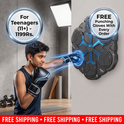 Bluetooth Music Boxing Trainer – Interactive Wall Punching Target with Lights & Sound | FREE Punching Gloves