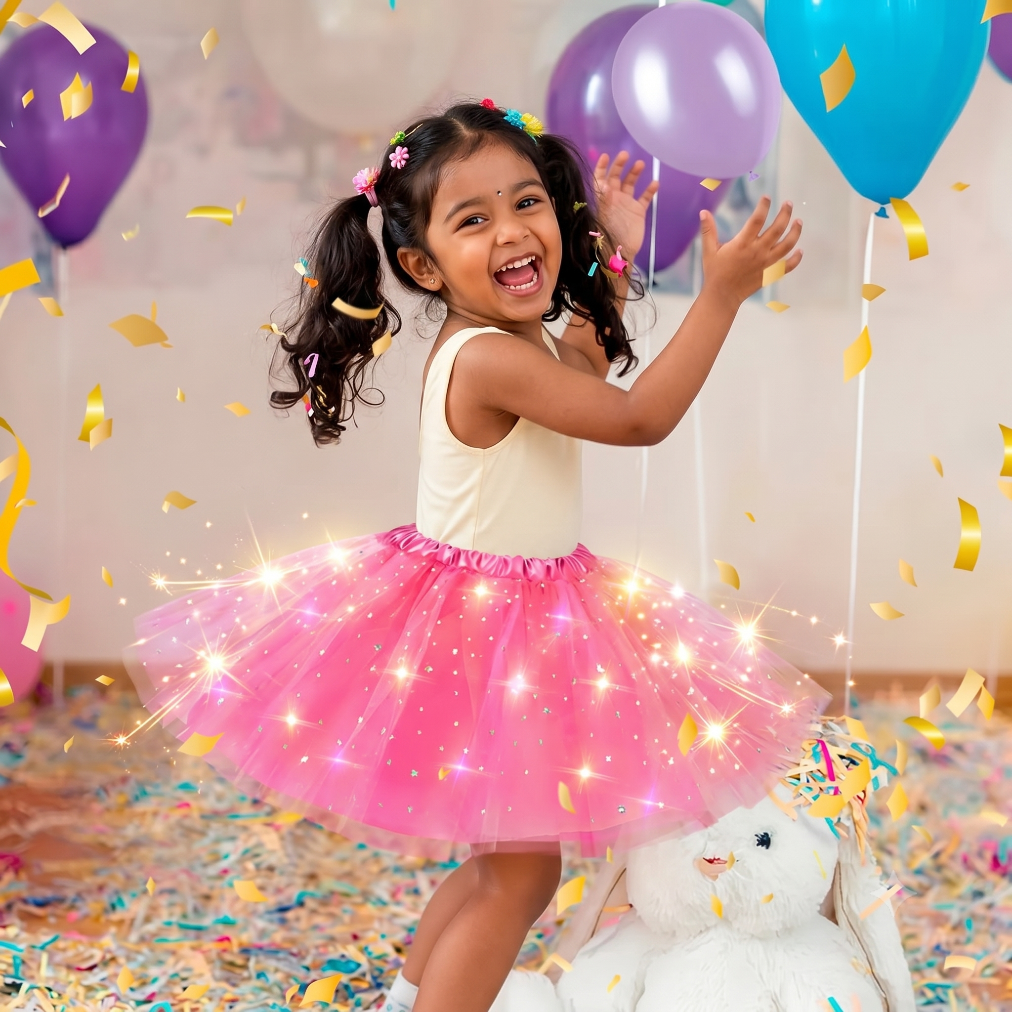 Magical & Glowing LED Tutu Skirt | FREE Hairpin