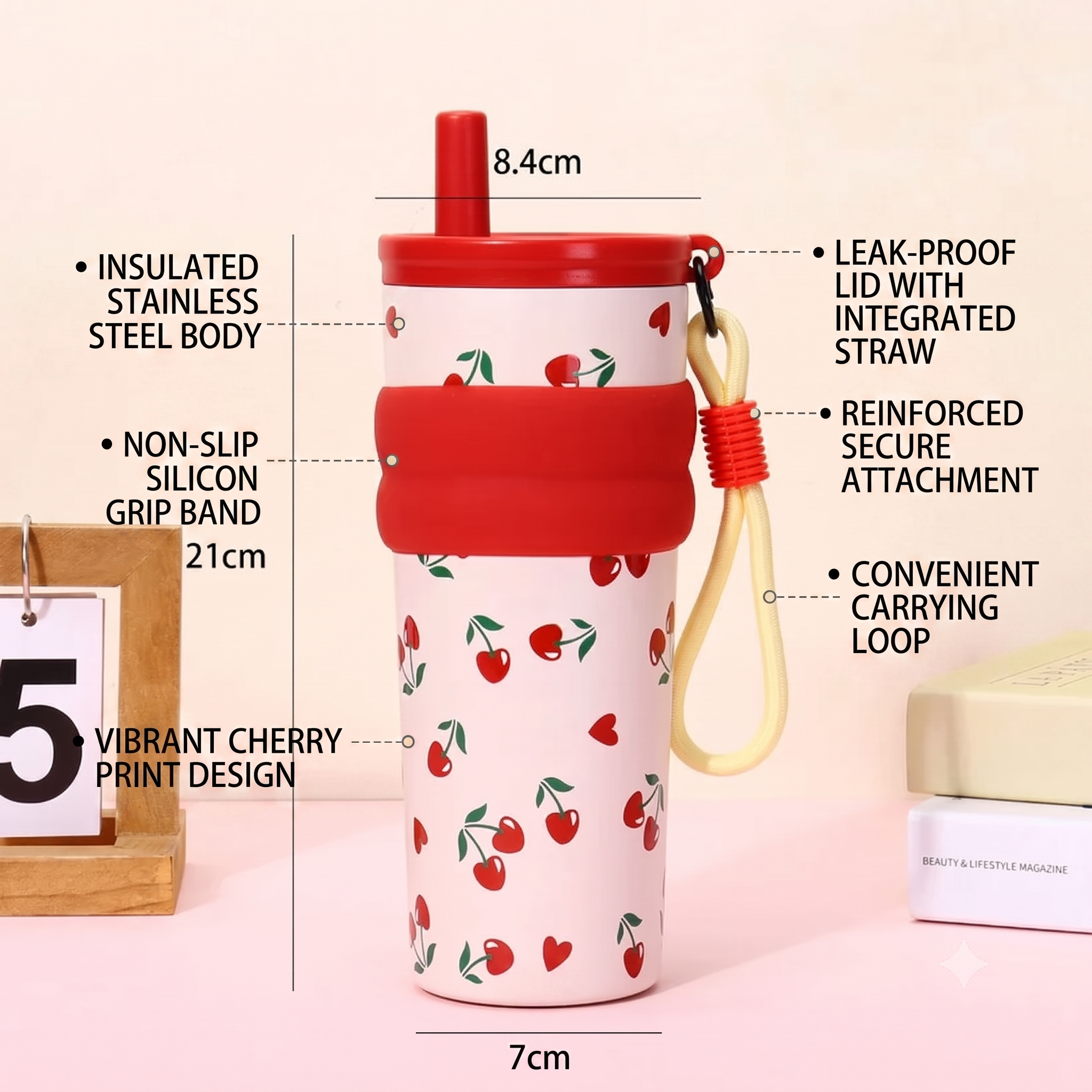 Aesthetic Pintresty Tumbler | With FREE Sipper