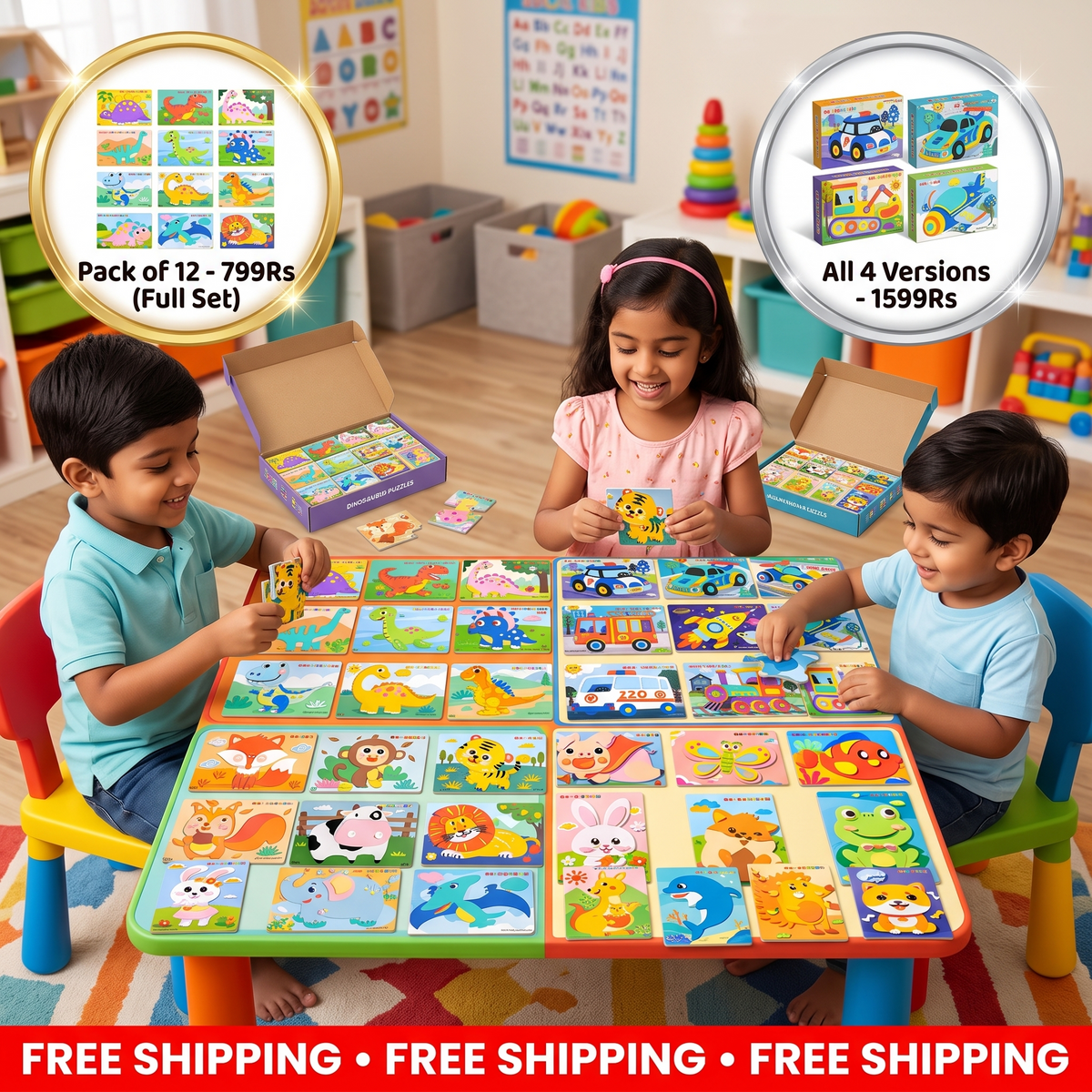 DIY 3D Craft Sticker Set for Kids | Pack of 12