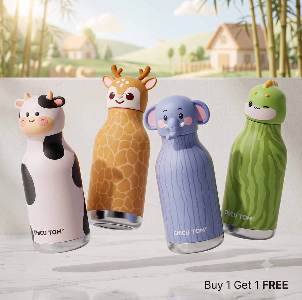 Animal Sipper Bottle | Stainless Steel | 480mL |  Buy 1 Get 1 FREE
