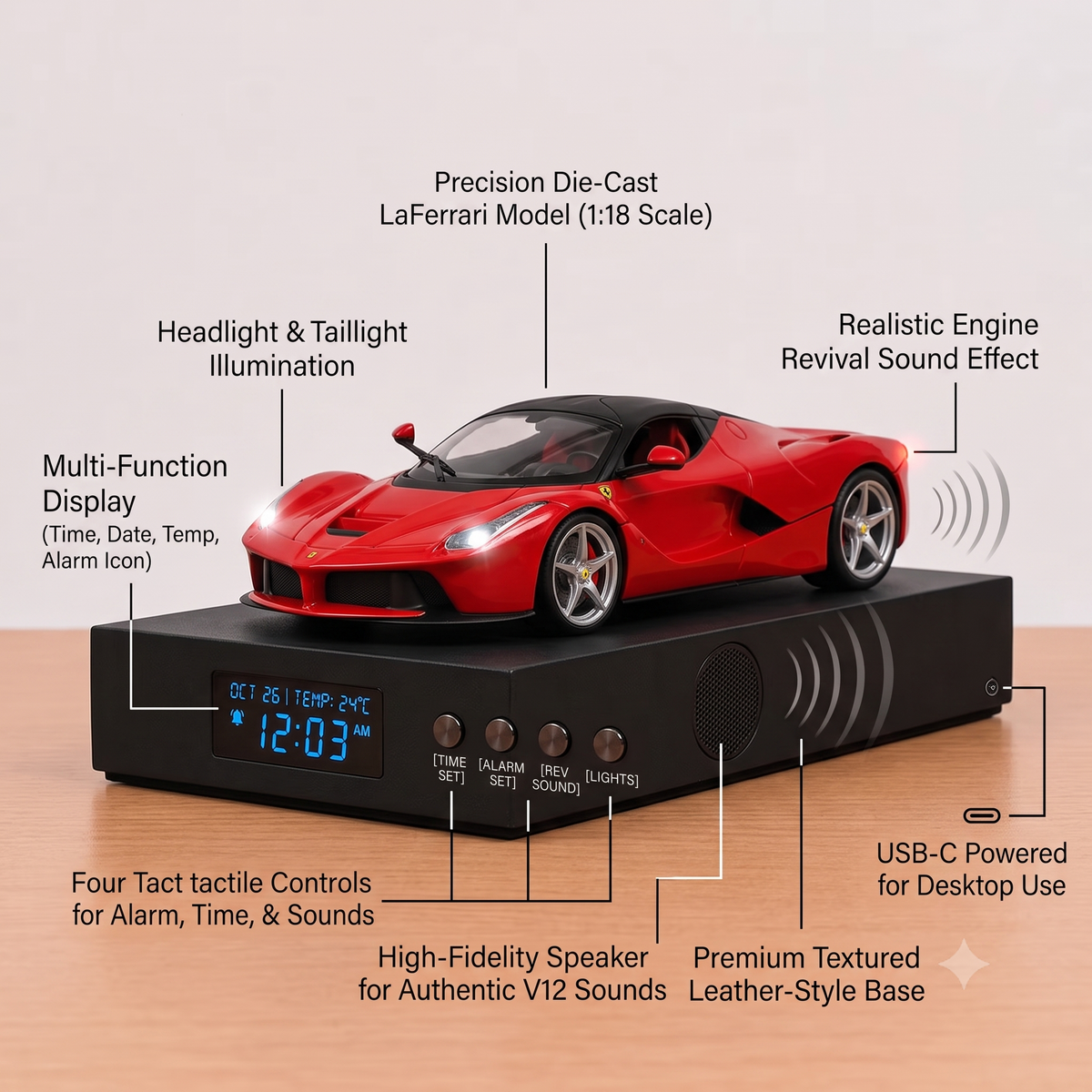 Hypercar Alarm Clock | Realistic Engine Sound