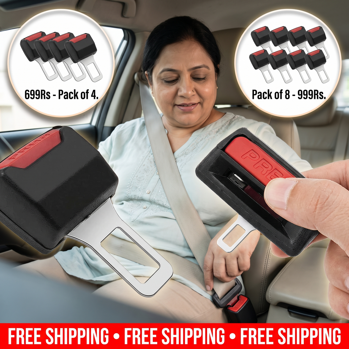 Extension Car Buckle | Pack of 4