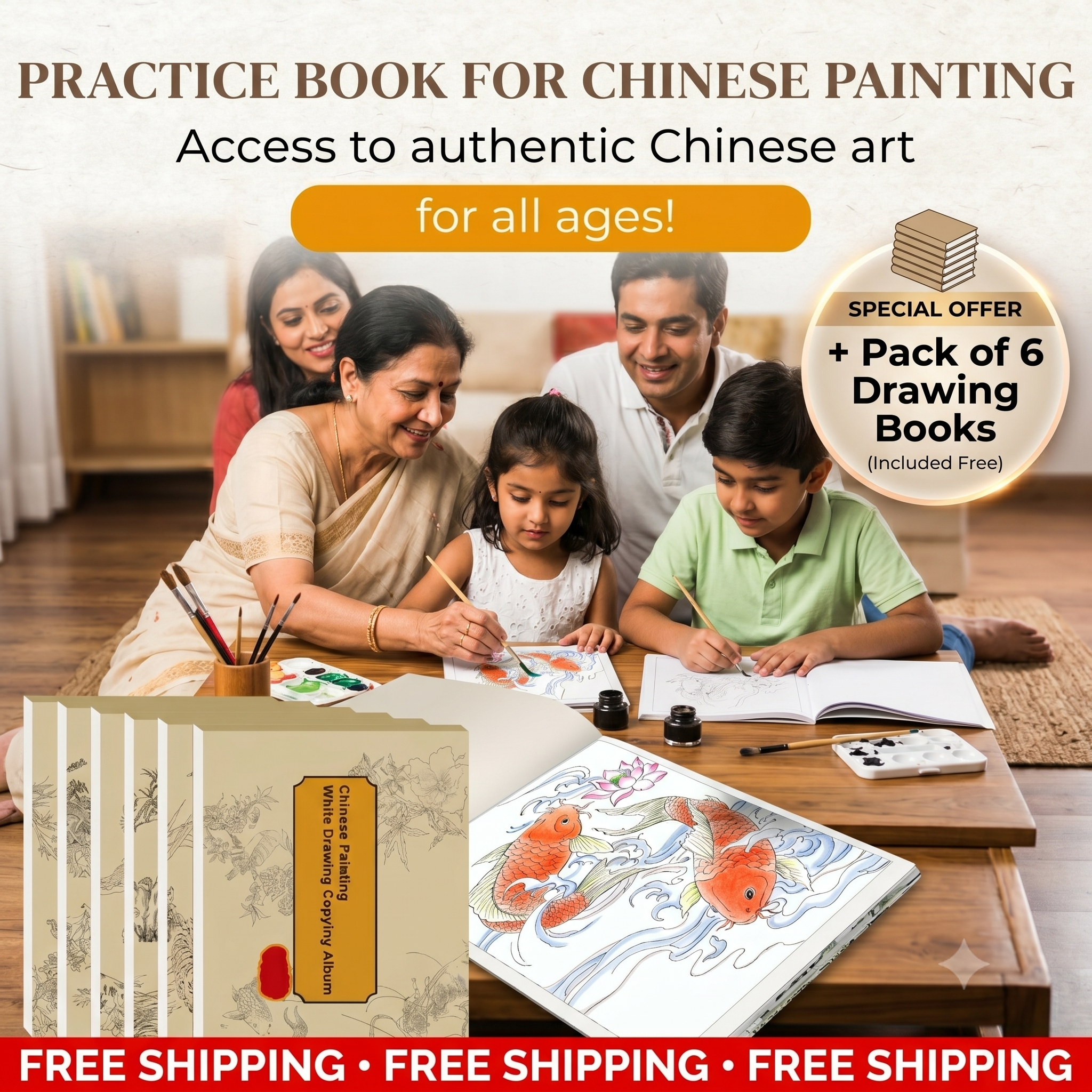 Chinese Painting & Drawing Album | Pack of 6 Books