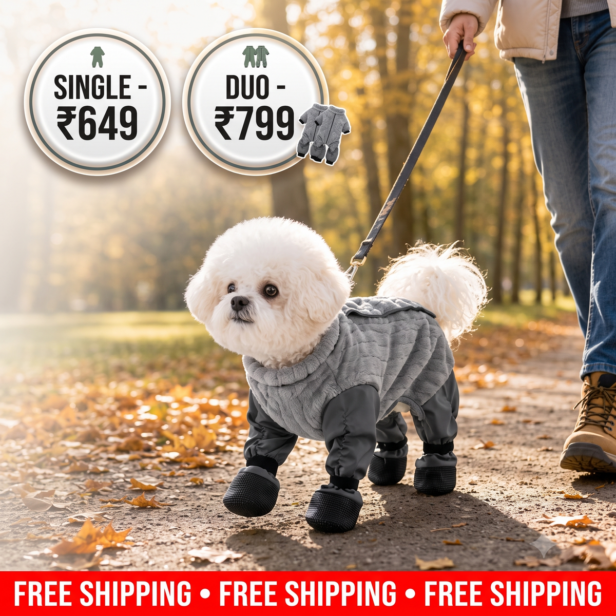 Full-Body Dog Protective Suit | Waterproof & Non-Slip