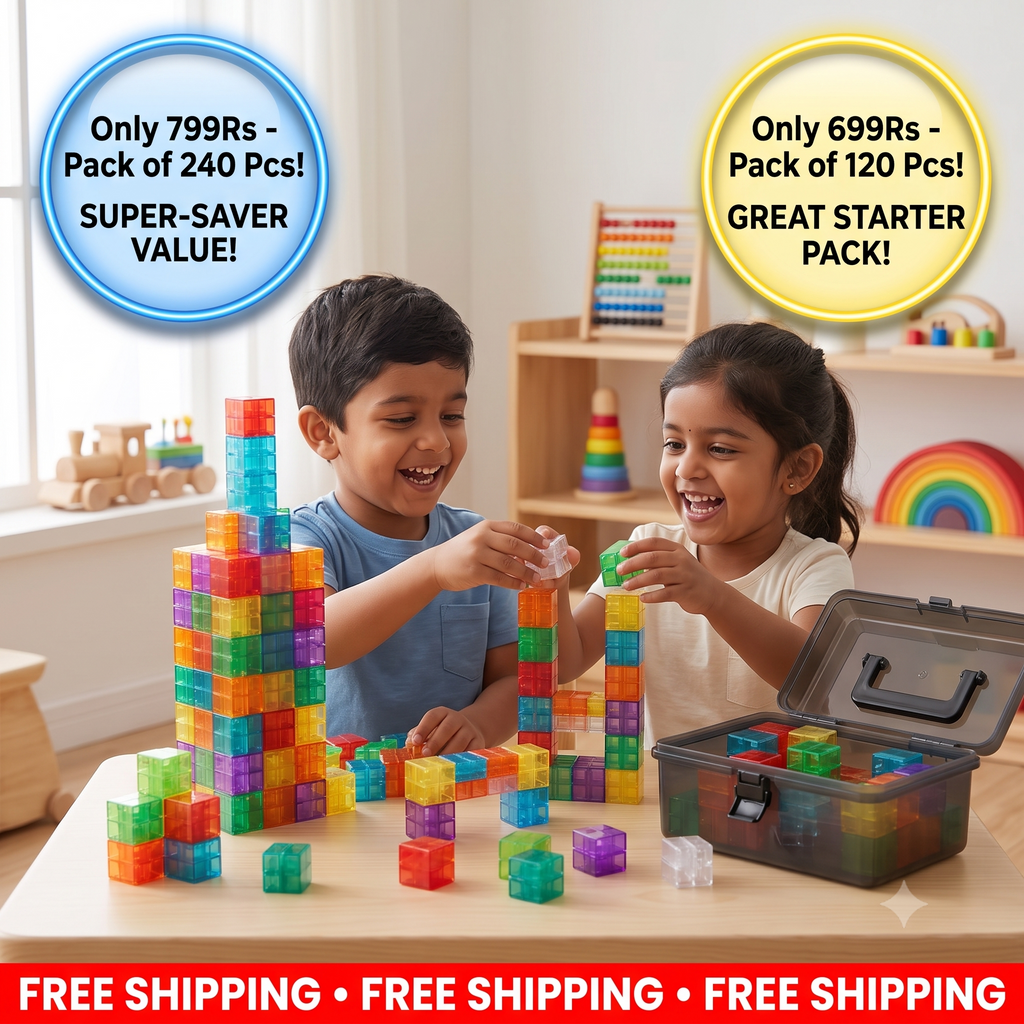 Montessori Cube Building Block Set for Kids | Improve Problem Solving