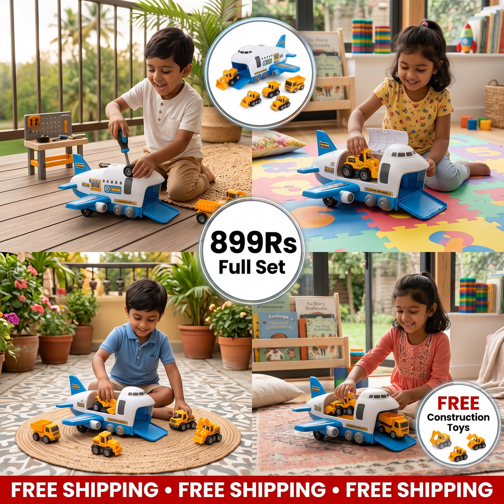 DIY Airplane Transport Truck Playset | WIth FREE Construction Toys