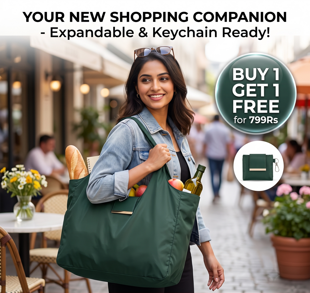 Expandable Keychain Tote Bag | Buy 1 Get 1 FREE