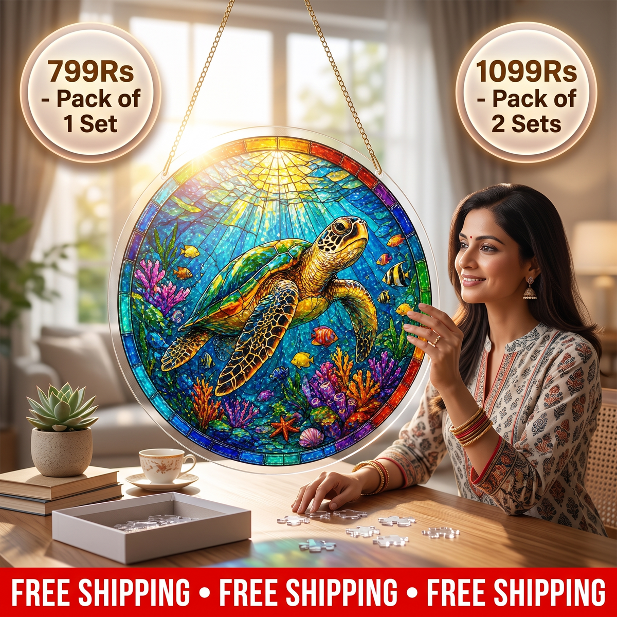 Acrylic Jigsaw Puzzle Set | With Sun-Light Glow