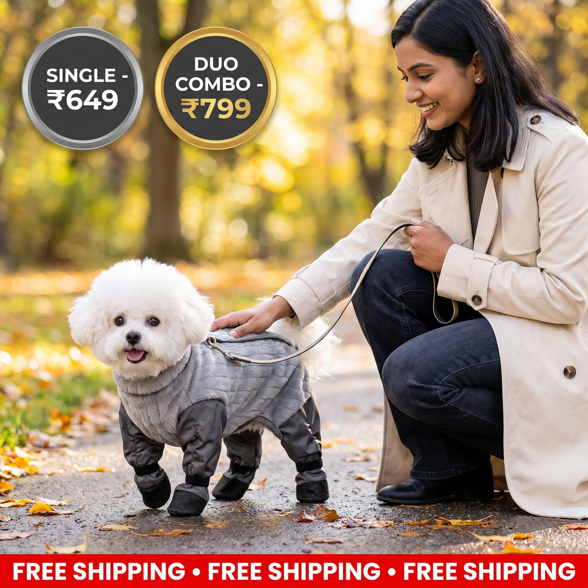 Full-Body Dog Protective Suit | Waterproof & Non-Slip