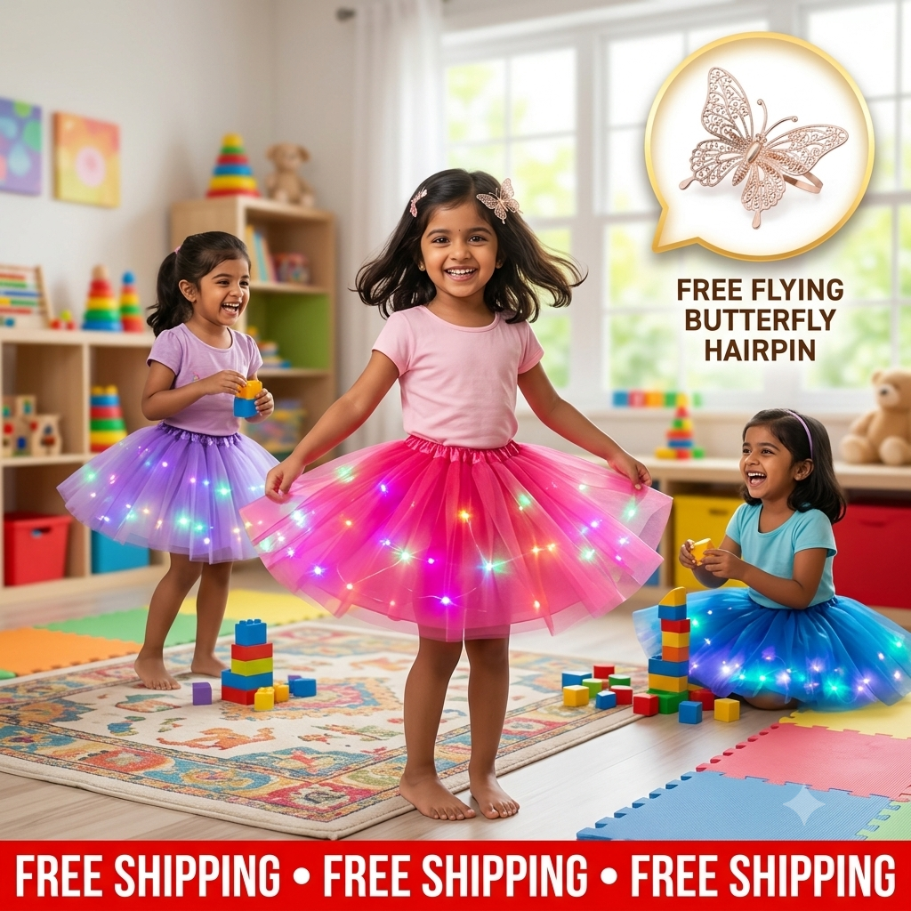 Magical & Glowing LED Tutu Skirt | FREE Hairpin