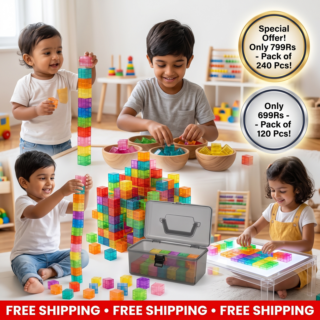 Montessori Cube Building Block Set for Kids | Improve Problem Solving
