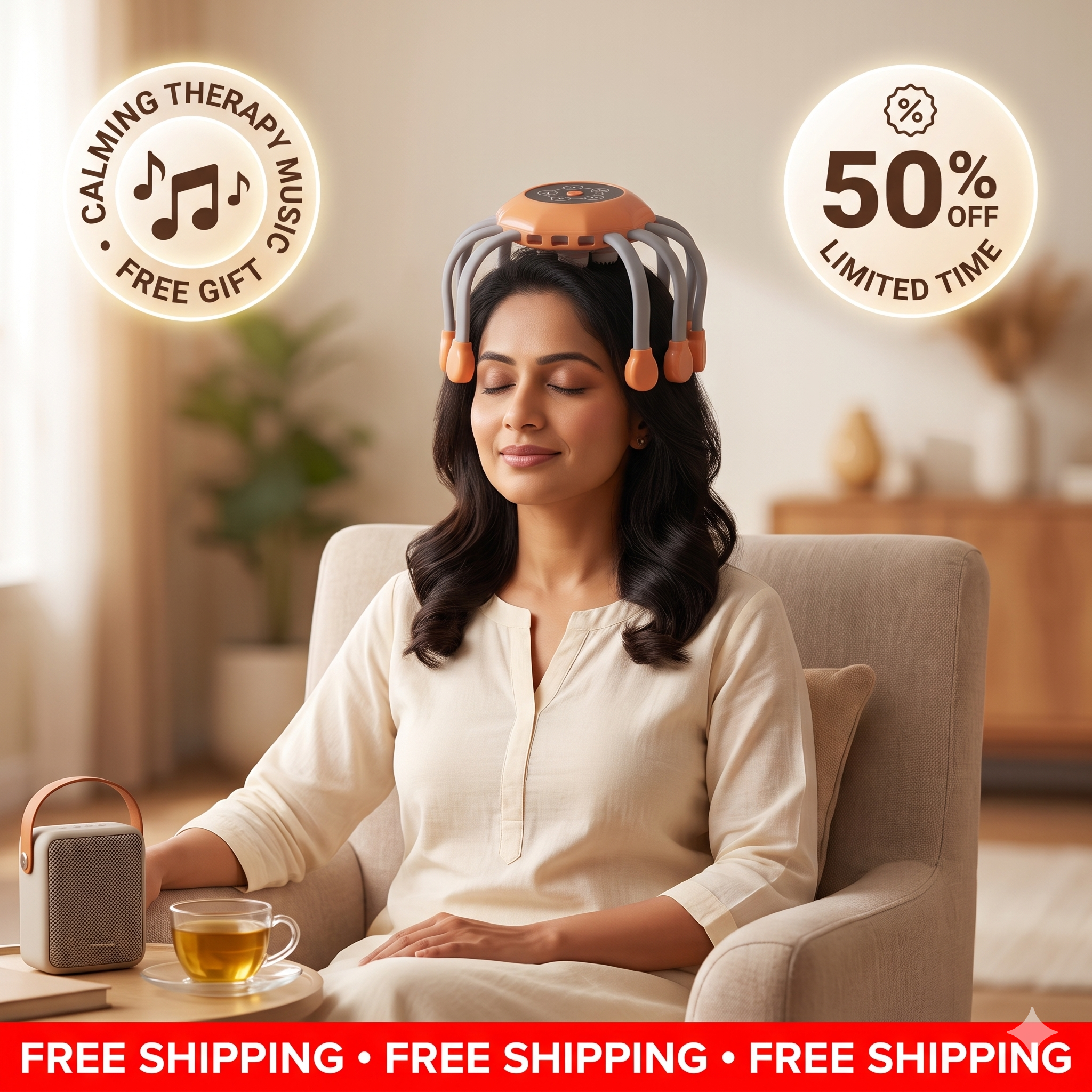 Migrane Massager | Head Massage + Calming Music
