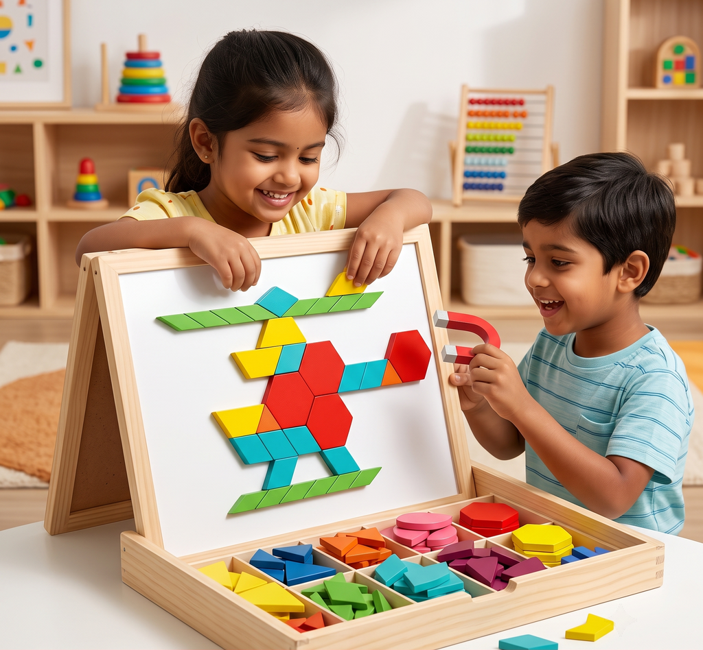 Magical Wooden Puzzle Set | 220 Block Set | Boost Creativity