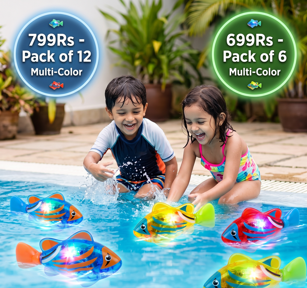 LED Floating Fish Pool Toy Set – Automatically Activated Glowing Fish