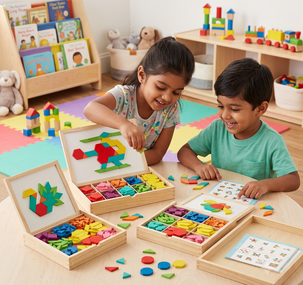 Magical Wooden Puzzle Set | 220 Block Set | Boost Creativity