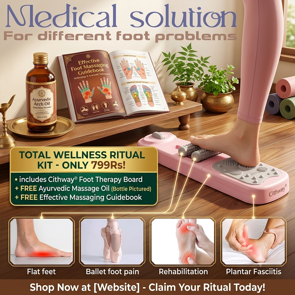 Magnetic Foot Arch Training Board | Fast Pain Relief | FREE Ayurvedic Pain-Relief Oil