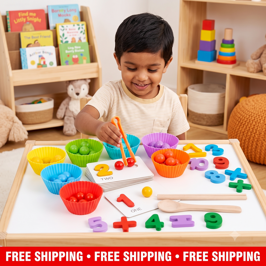 Color Bead Match Count Set | Playful Learning
