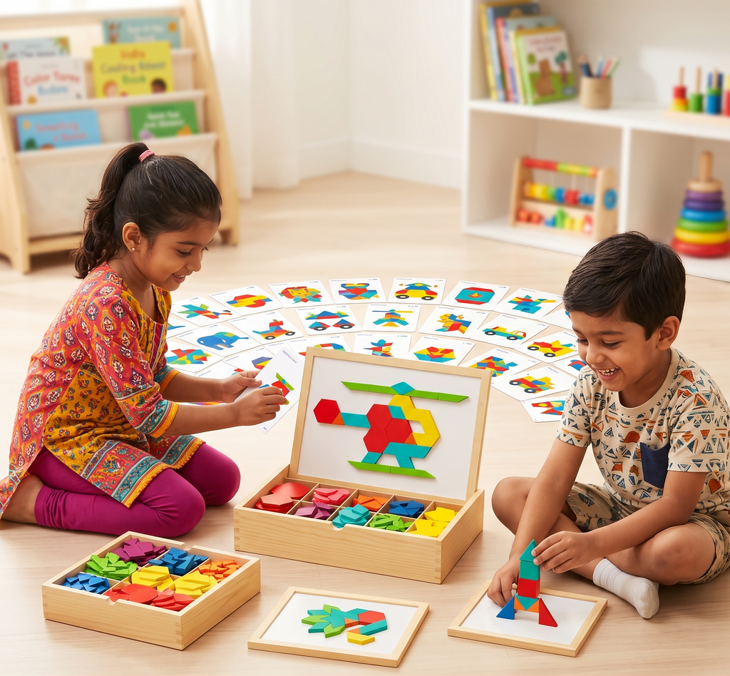 Magical Wooden Puzzle Set | 220 Block Set | Boost Creativity