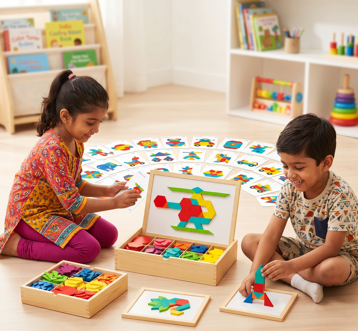 Magical Wooden Puzzle Set | 220 Block Set | Boost Creativity