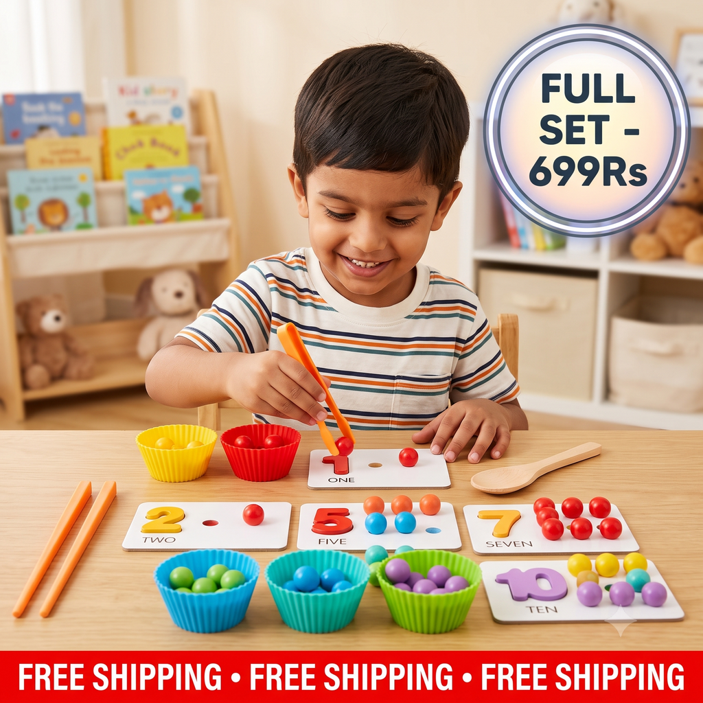 Color Bead Match Count Set | Playful Learning