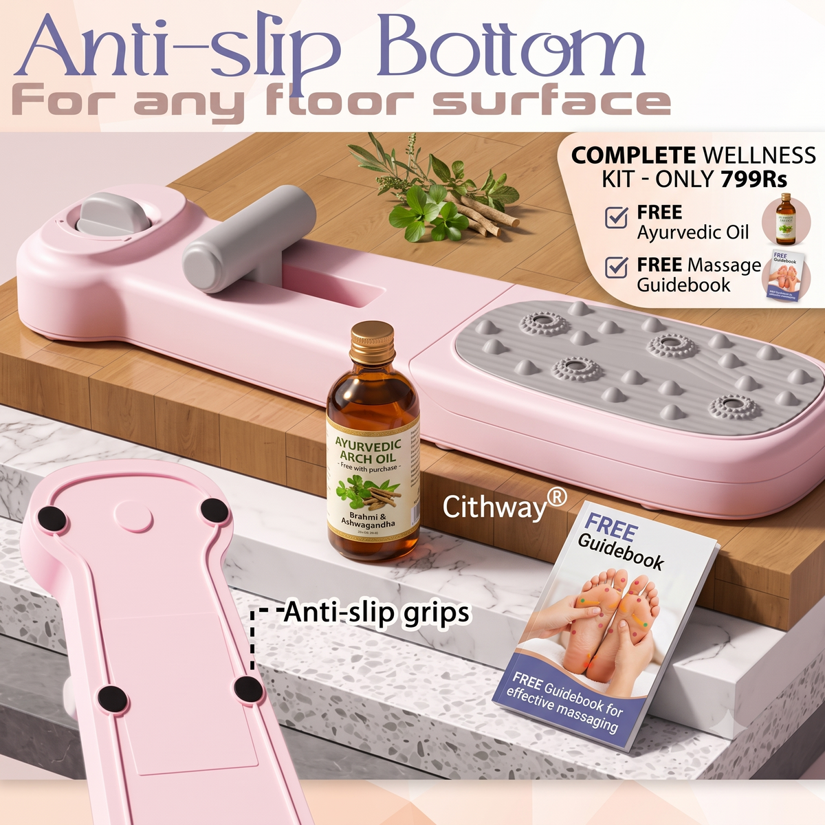 Magnetic Foot Arch Training Board | Fast Pain Relief | FREE Ayurvedic Pain-Relief Oil