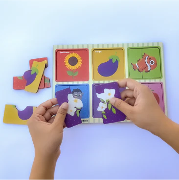 Montessori Animal Puzzle Pack | Set of 12 | Boost Motor Skills