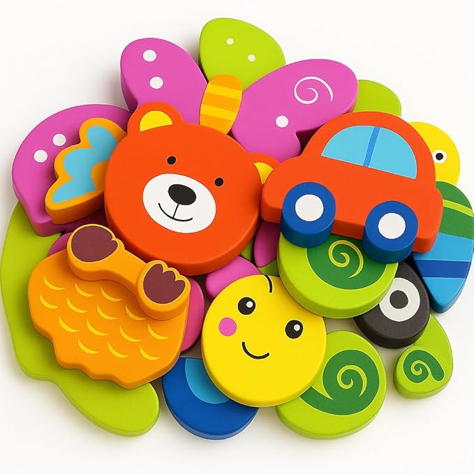 Montessori Animal Puzzle Pack | Set of 12 | Boost Motor Skills