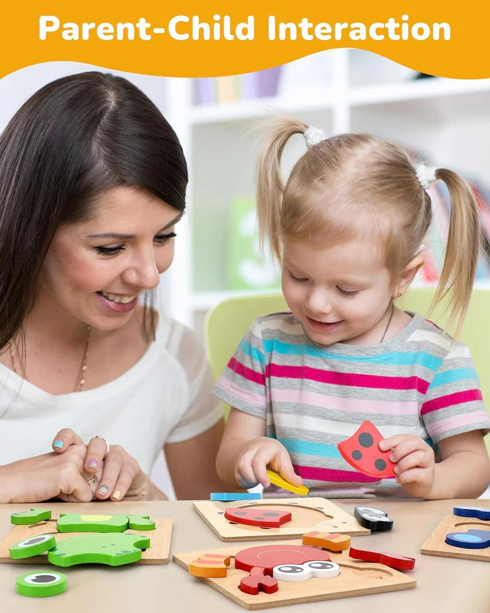 Montessori Animal Puzzle Pack | Set of 12 | Boost Motor Skills