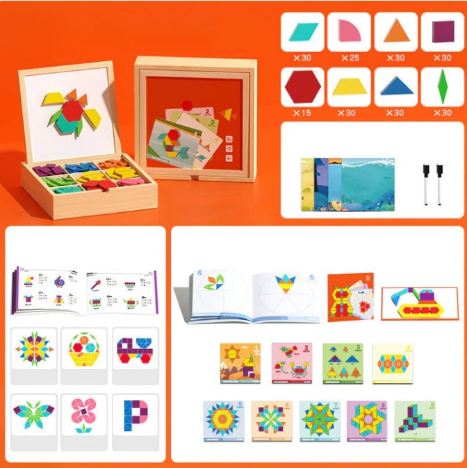 Wooden Magnetic puzzle Game With Patterns |