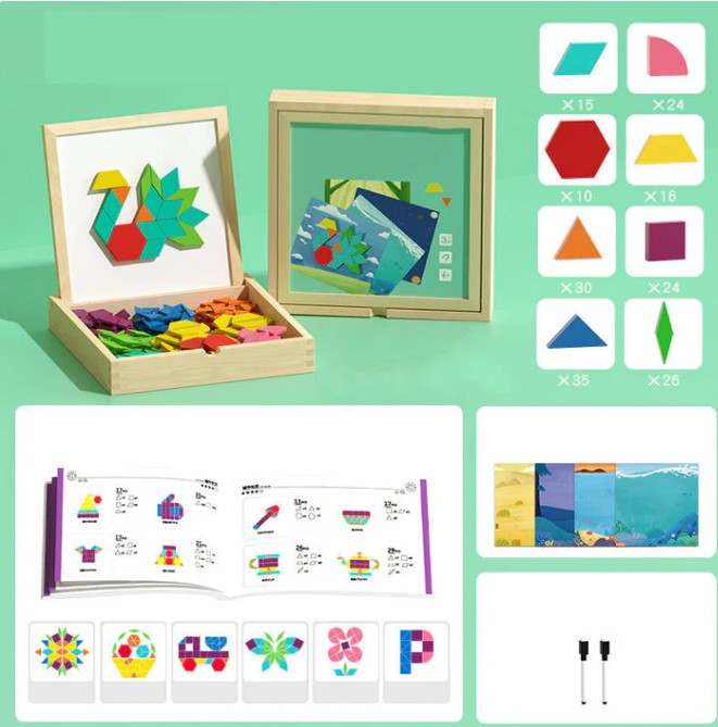 Wooden Magnetic puzzle Game With Patterns |