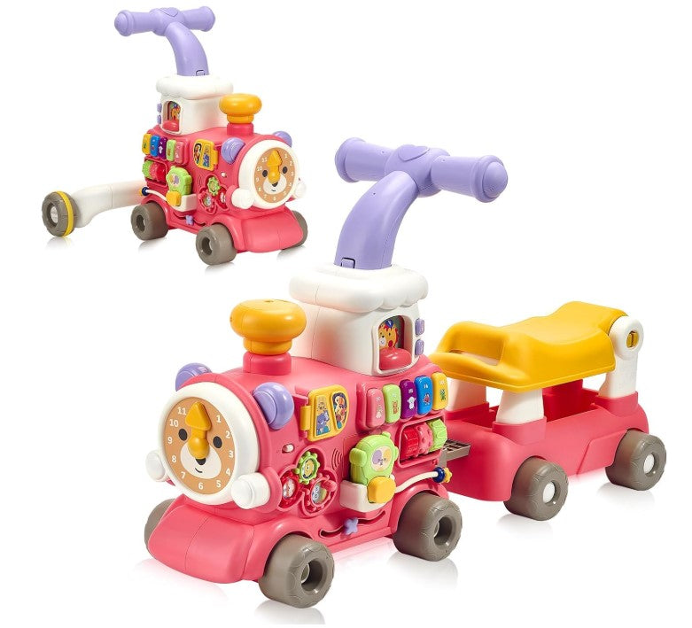 5-in-1 Multi-Functional Baby Walker Train Steam Train Toy