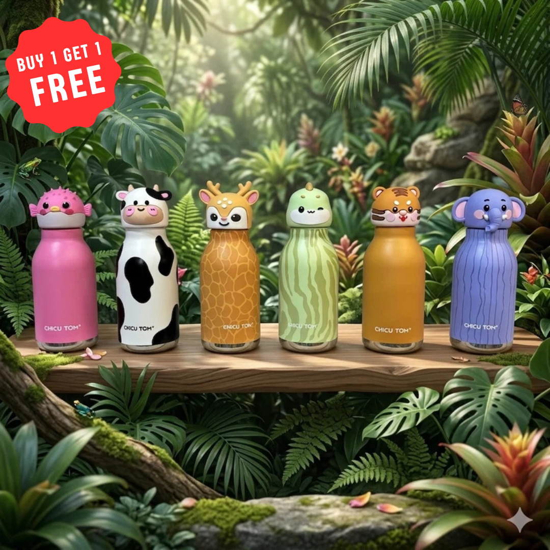 Animal Sipper Bottle | Stainless Steel | 480mL |  Buy 1 Get 1 FREE
