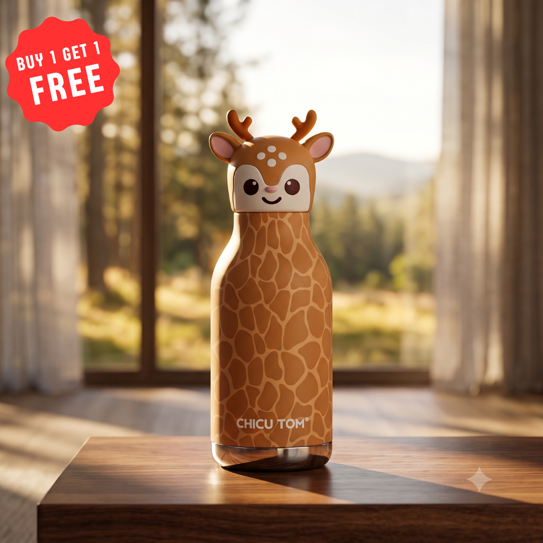 Animal Sipper Bottle | Stainless Steel | 480mL |  Buy 1 Get 1 FREE